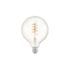 Eglo LED Globe E27 Filament Ambar 4W 270lm - 822 Extra Varm Vit | 3-Stegs Dimbar - Ersättare 25W