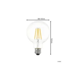 Eglo LED Globe E27 Filament Klar 7.3W 806lm - 827 Extra Varm Vit | Dimbar - Ersättare 60W