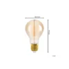 Eglo LED Päron E27 Filament Ambar 2W 100lm - 818 Extra Varm Vit | Dimbar - Ersättare 15W