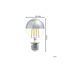 Eglo LED Päron E27 Filament Mirror 7.3W 806lm - 827 Extra Varm Vit | Ersättare 60W