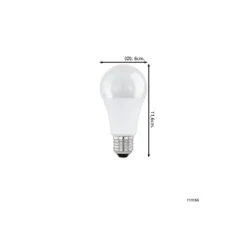 Eglo LED Päron E27 Matt 6.1W 830lm - 827 Extra Varm Vit | Ersättare 60W