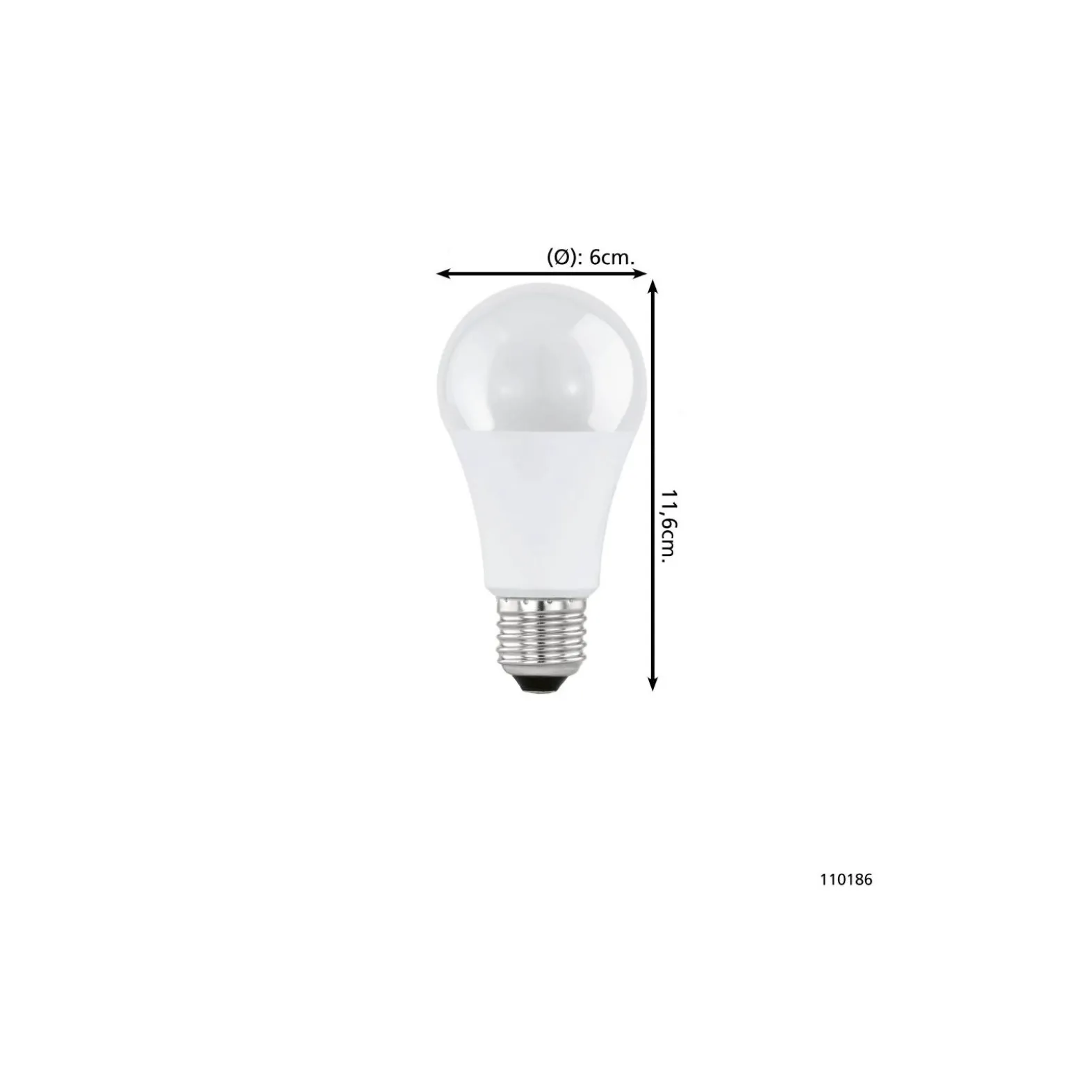 Eglo LED Päron E27 Matt 6.1W 830lm - 827 Extra Varm Vit | Ersättare 60W