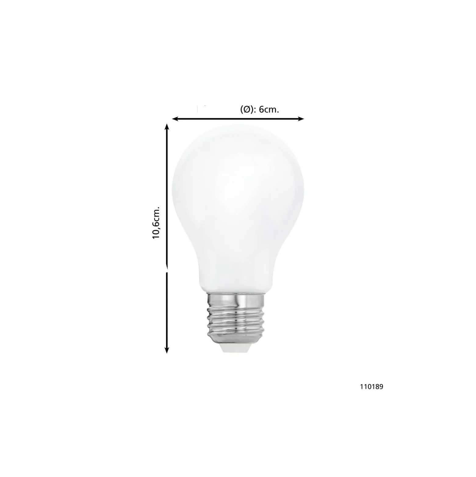 Eglo LED Päron E27 Matt 4.5W 470lm - 830 Varm Vit | Ersättare 40W