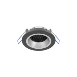 Eglo LED Spot Yebra-Z Plast Svart Silver 4.9W 490lm - 827-865 Justerbar Vit + RGB | 87mm - Utskärning 68mm - IP20 - Zigbee Dimbar