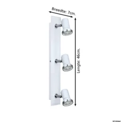 Eglo LED Taklampa Tamara 1 Stål Spot Vit 28W 750lm - 830 Varm Vit | Passande För 3x GU10