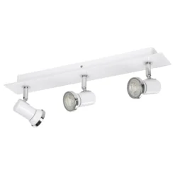 Eglo LED Taklampa Tamara 1 Stål Spot Vit 28W 750lm - 830 Varm Vit | Passande För 3x GU10
