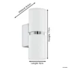 Eglo LED Vägglampa Passa Stål Krom Vit 28W 500lm - 830 Varm Vit | Passande För 2x GU10