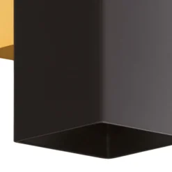 Eglo LED Vägglampa Passa Stål Svart Guld 28W 500lm - 830 Varm Vit | Passande För 2x GU10