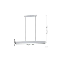 Eglo Pendellampa Andreas-Z Stål Grå 19W 2300lm - 827-865 Justerbar Vit + RGB | IP20 - Zigbee Dimbar