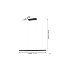 Eglo Pendellampa Cambulos Stål Svart 17W 2150lm - 830 Varm Vit | IP20 - Dimbar