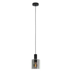 Eglo Pendellampa Gorosiba Stål Svart | 150mm - Passande För 1x E27