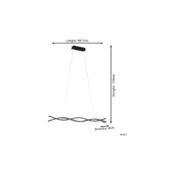 Eglo Pendellampa Lasana 3 Stål Aluminium Svart 11W 1500lm - 830 Varm Vit | IP20
