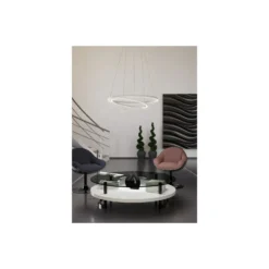 Eglo Pendellampa Lobinero-Z Aluminium Stål Vit 40W 6100lm - 830-865 Justerbar Vit | IP20 - Zigbee Dimbar