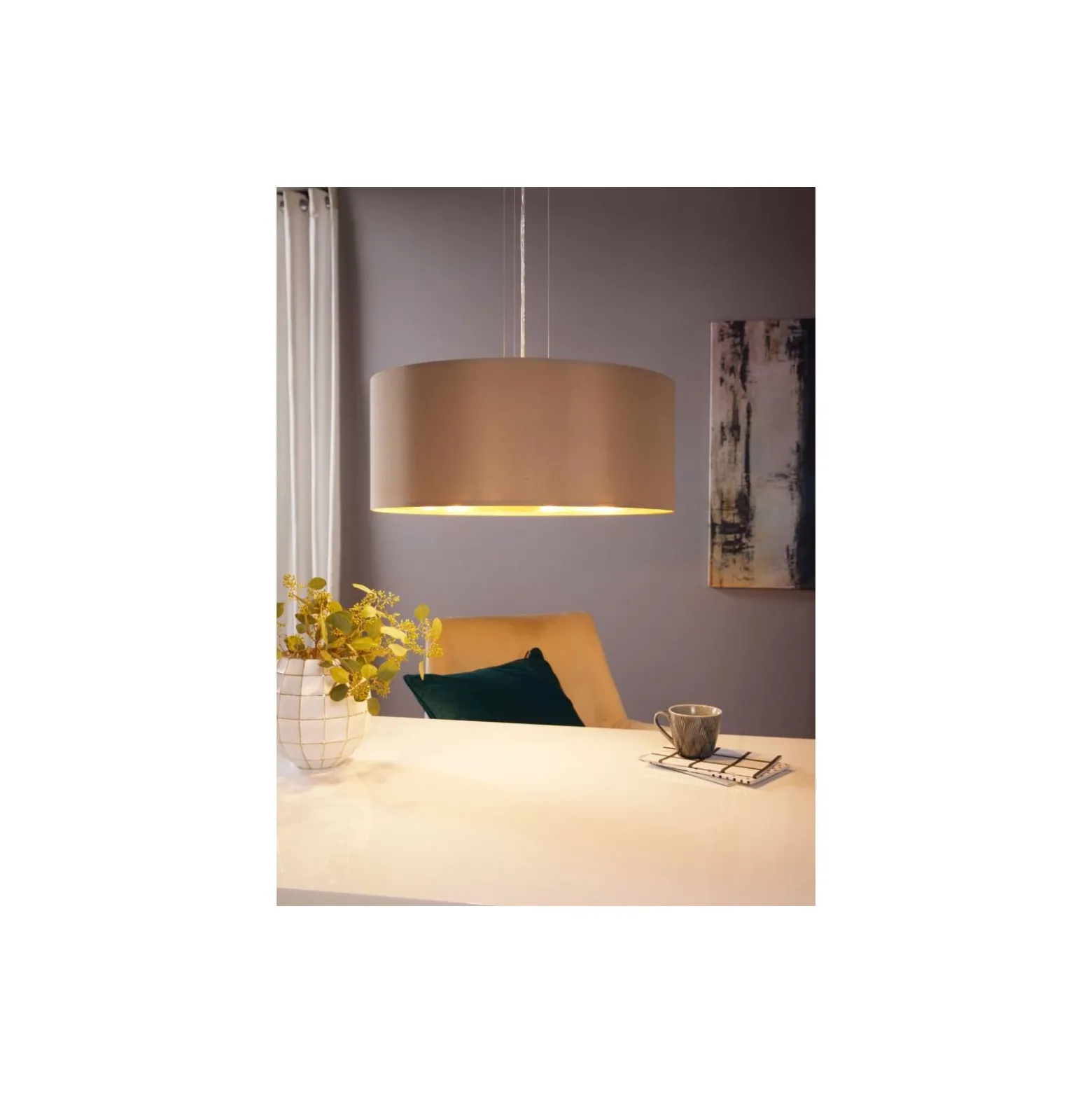 Eglo Pendellampa Maserlo Stål Satin Nickel | Passande för 3x E27