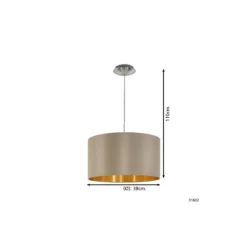 Eglo Pendellampa Maserlo Stål Satin Nickel | Passande för E27