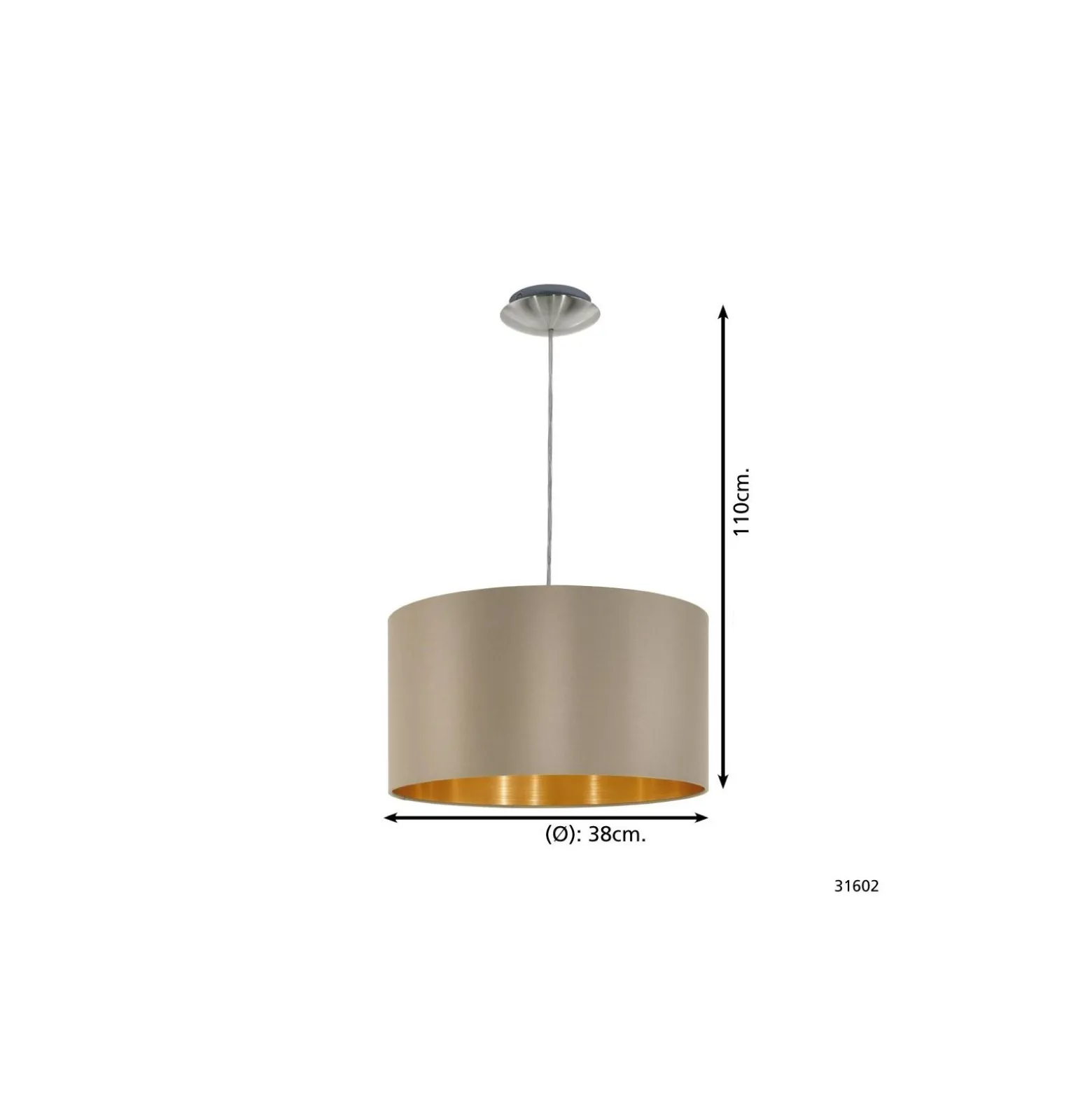Eglo Pendellampa Maserlo Stål Satin Nickel | Passande för E27