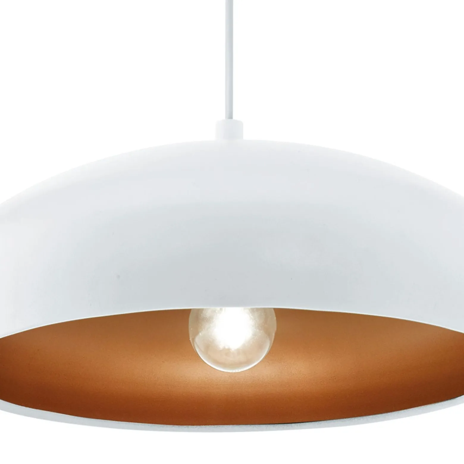 Eglo Pendellampa Mogano 1 Stål Vit | 400mm - Passande För 1x E27
