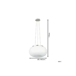 Eglo Pendellampa Optica Stål Satin Nickel | Passande för 2x E27