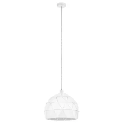 Eglo Pendellampa Roccaforte Stål Vit | 400mm - Passande För 1x E27