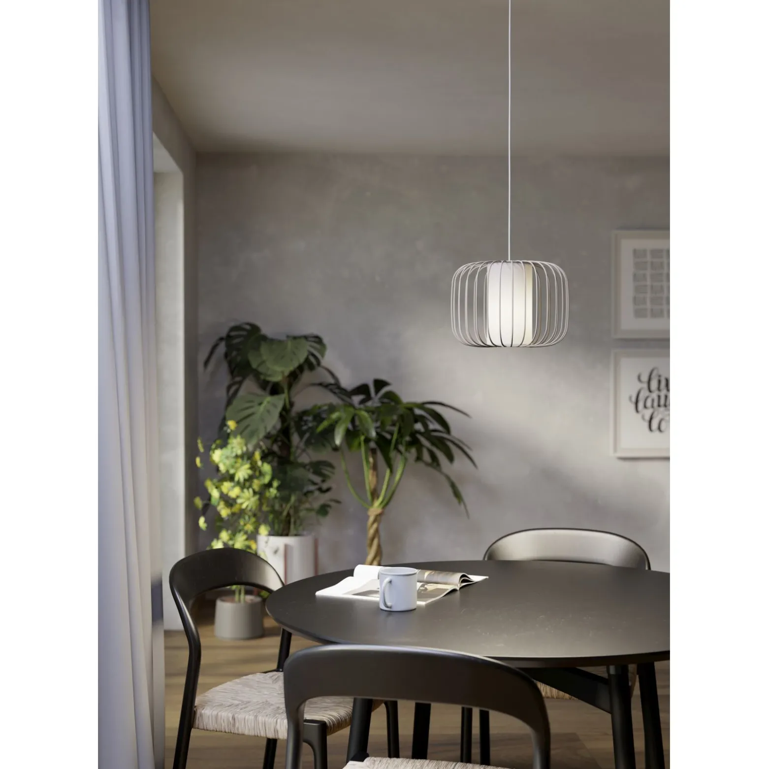 Eglo Pendellampa Terrarosa Stål Beige | 285mm - Passande För 1x E27