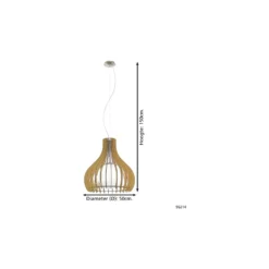 Eglo Pendellampa Tindori Stål Satin Nickel | IP20 - Passande för 1x E27