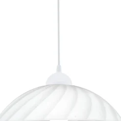 Eglo Pendellampa Vetro Plast Vit | 350mm - Passande För 1x E27