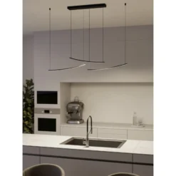 Eglo Pendellampa Villeggi Aluminium Svart 22W 3600lm - 827-865 Justerbar Vit | Dimbar