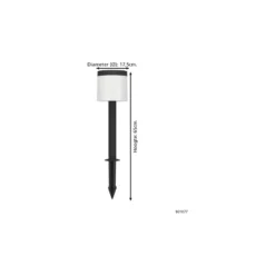 Eglo Spik Ljus Pantete Solar Svart 7W 830lm - 830 Varm Vit | IP65 - Rörelsesensor
