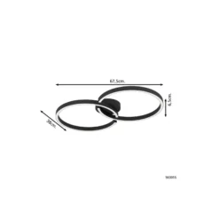 Eglo Taklampa Amandolo Stål Svart 19.5W 2400lm - 827-865 Justerbar Vit + RGB | Dimbar