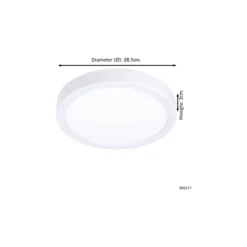 Eglo Taklampa Argolis 2 Stål Vit 20W 2400lm - 830 Varm Vit | IP44