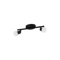 Eglo Taklampa Buzz-LED Stål Svart 2x2.8W 2x250lm - 830 Varm Vit | IP20 - Inkl. 2x GU10