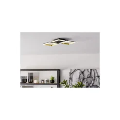 Eglo Taklampa Calliera Stål Svart Guld 20W 2500lm - 840 Kallvit | IP20 - Dimbar