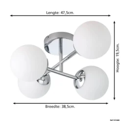 Eglo Taklampa Castrovido Stål Krom 42W 1880lm - 827 Extra Varm Vit | IP44