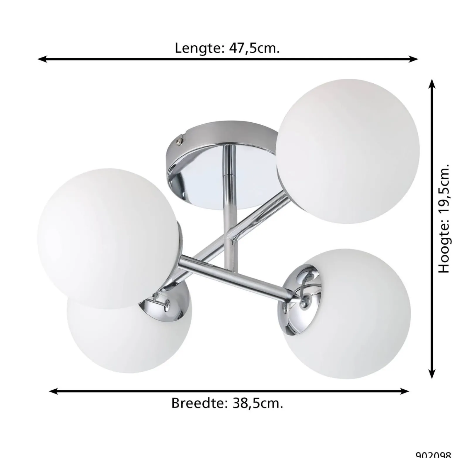 Eglo Taklampa Castrovido Stål Krom 42W 1880lm - 827 Extra Varm Vit | IP44