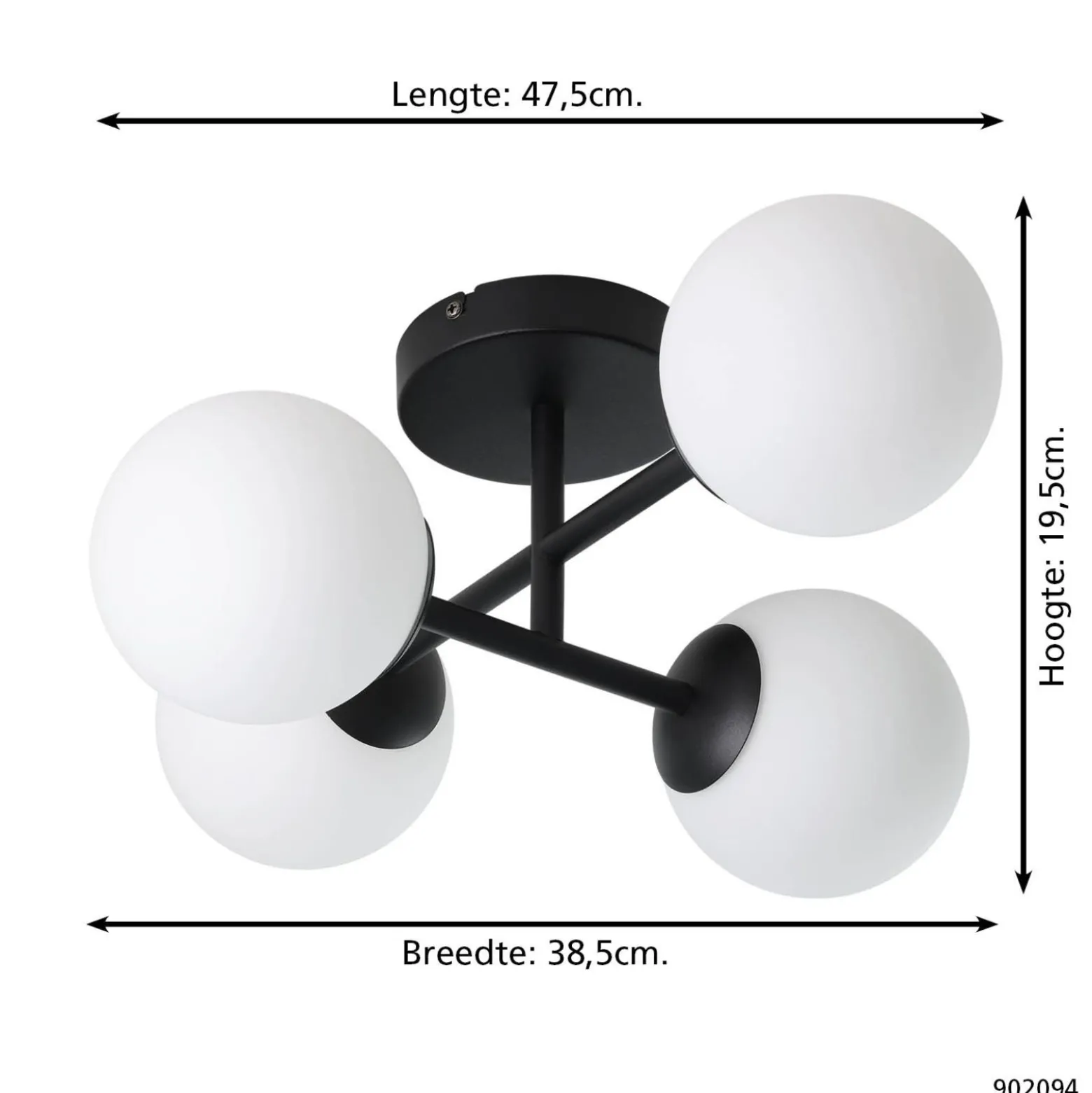 Eglo Taklampa Castrovido Stål Svart 42W 1880lm - 827 Extra Varm Vit | IP44