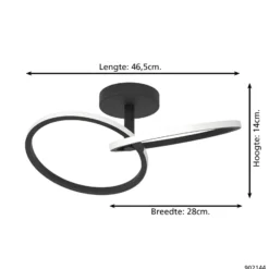 Eglo Taklampa Congiunti Stål Svart 12W 1500lm - 827-865 Justerbar Vit