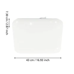Eglo Taklampa Frania-s Stål Vit 55W 3600lm - 830 Varm Vit