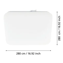 Eglo Taklampa Frania Stål Vit 10W 1100lm - 830 Varm Vit