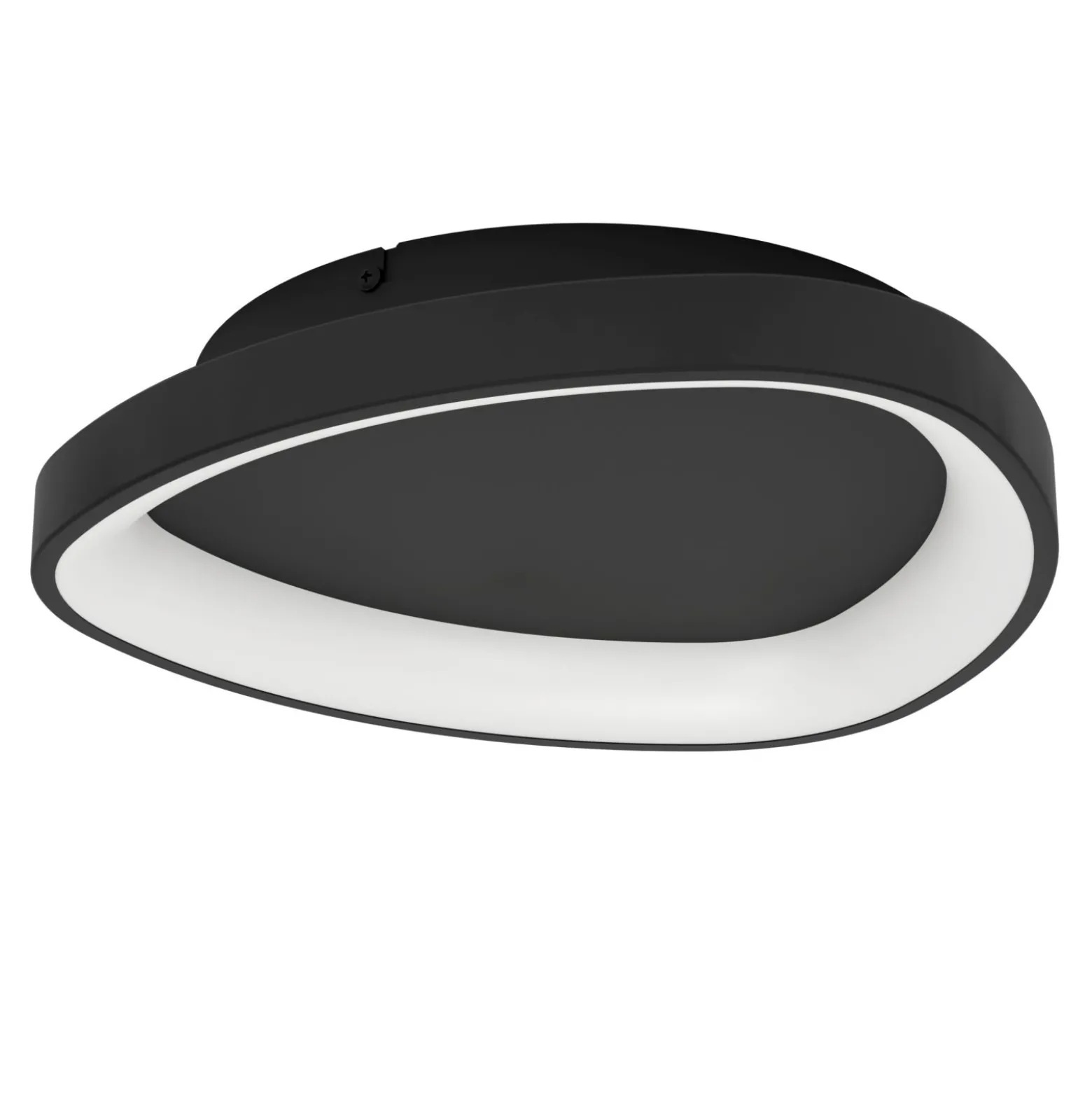 Eglo Taklampa Loretello Plast Stål Svart Vit 12W 1440lm - 827-865 Justerbar Vit | 350mm - Dimbar