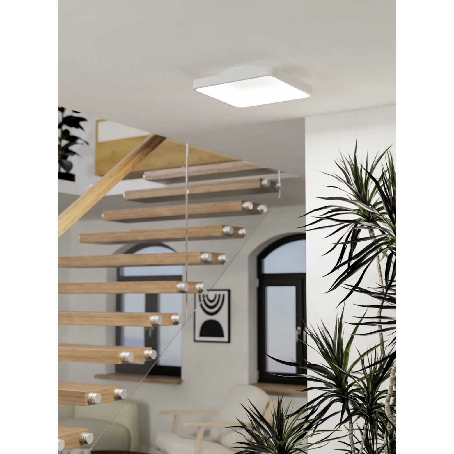Eglo Taklampa Loretello-Z Stål Vit 20W 2500lm - 827-865 Justerbar Vit | Dimbar