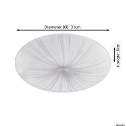 Eglo Taklampa Nieves Stål Vit 10W 1100lm - 830 Varm Vit | 310mm
