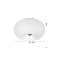 Eglo Taklampa Optica Stål Satin Nickel | Passande för 2x E27