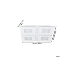 Eglo Taklampa Padrogia-Z Stål Vit 9.7W 1170lm - 827-865 Justerbar Vit + RGB | IP20 - Zigbee Dimbar