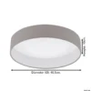 Eglo Taklampa Palomaro 1 Plast Vit 18W 2000lm - 830 Varm Vit | 405mm - Dimbar