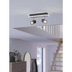 Eglo Taklampa Rimbocchi Stål Svart 12W 1500lm - 830 Varm Vit