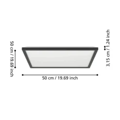 Eglo Taklampa Rovito Plast Svart 17W 2800lm - 827-865 Justerbar Vit | IP44