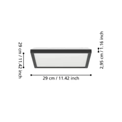 Eglo Taklampa Rovito Plast Svart 134W 1780lm - 827-865 Justerbar Vit | IP44