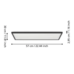 Eglo Taklampa Rovito Plast Svart 172W 2580lm - 827-865 Justerbar Vit | IP44