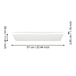 Eglo Taklampa Rovito Plast Vit 172W 2580lm - 827-865 Justerbar Vit | IP44