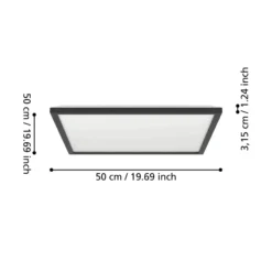Eglo Taklampa Rovito-r Plast Svart 17W 2800lm - 827-865 Justerbar Vit | IP44 - Dimbar